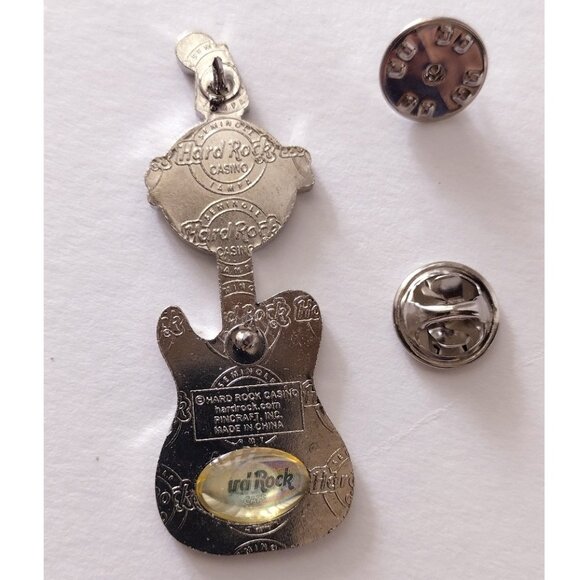 2007 Hard Rock Seminole Casino Tampa Guitar Pin Happy Birthday - Picture 3 of 8